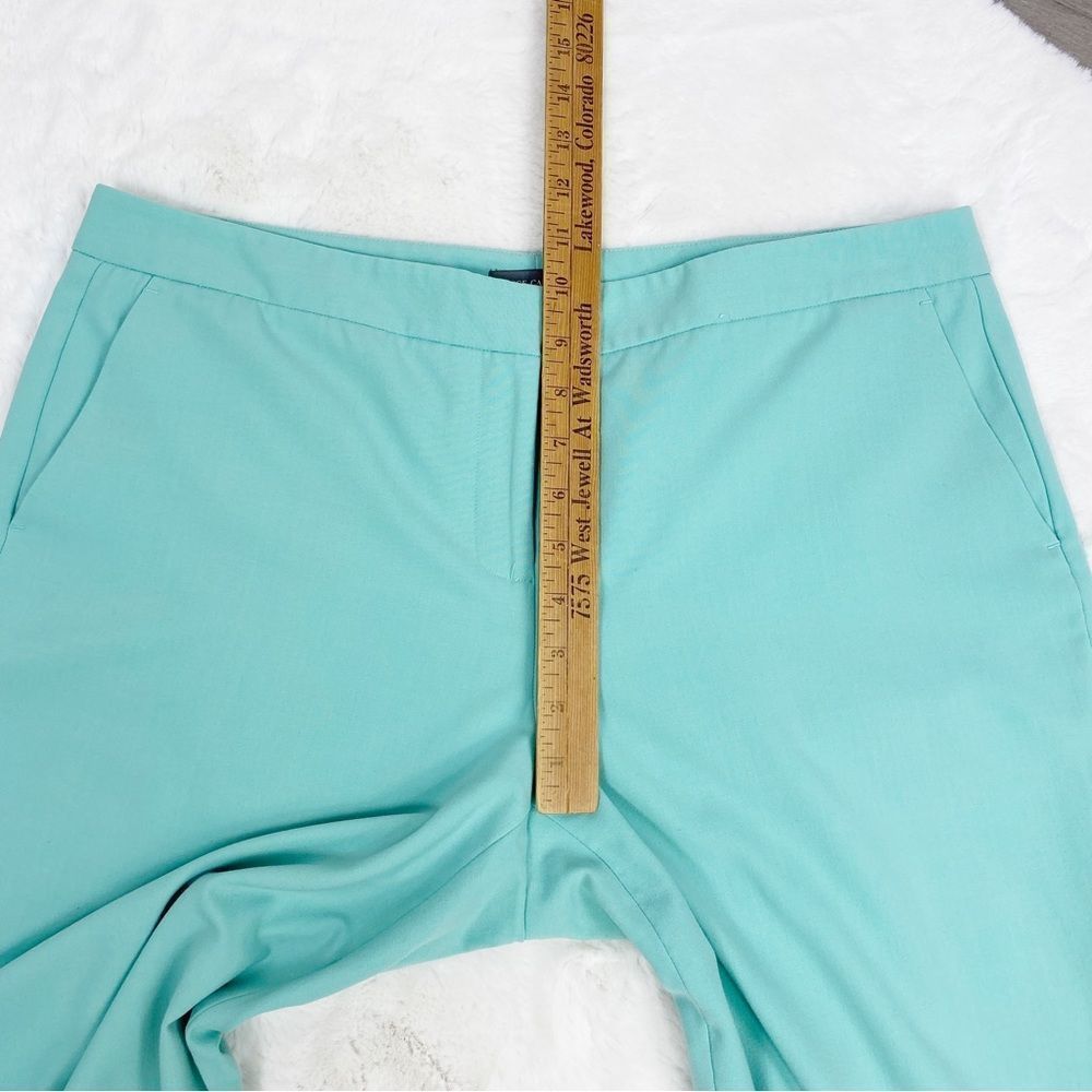 Vince Camuto Flat Front Trousers Straight Leg Pants Seafoam Green 12 - Picture 9 of 10